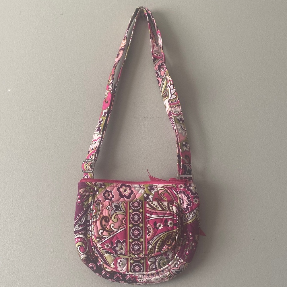 Vintage Vera Bradley Retired Very Berry Paisley Crossbody Bag NWOT - Picture 5 of 15